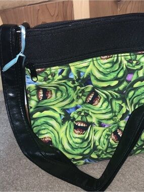 Boutique Bought  GHOSTBUSTERS CROSSBODY SHOULDER BAG SLIMER Adjustable Strap